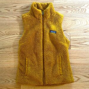 Patagonia Womens Los Gatos Fleece Vest Full-Zip Stand-Up Collar Brown Size S